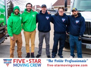 local moving company in pleasant prairie, pleasant prairie moving company, five-star moving crew